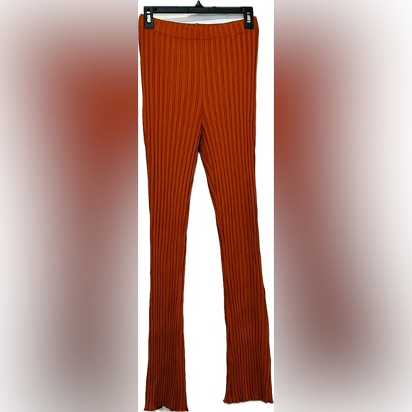 SIMON MILLER Cyrene Ribbed Knit Pants in Burnt Orange, Size Extra Small, NEW - Picture 4 of 12